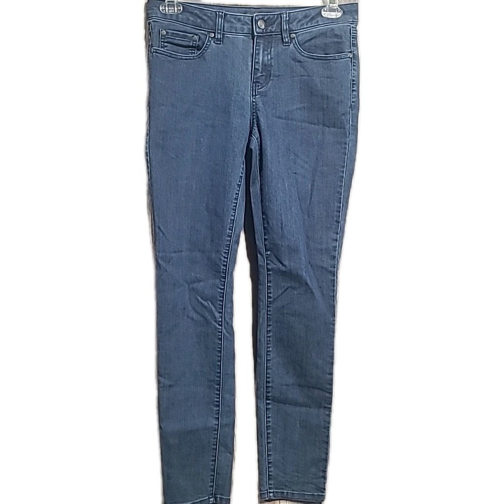 prAna Organic Cotton Blend Skinny Jeans Size 6/28 x 30.5 Dark Wash Mid Rise